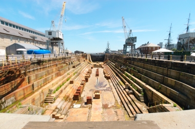 Dry Dock 1 at Boston Navy Yard near Boston, Massachusetts